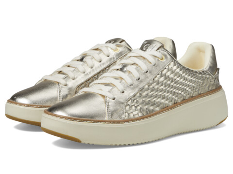 Incaltaminte Femei Cole Haan GrandPro TopSpin Sneaker Soft Gold Genevieve Weave LeatherIvory