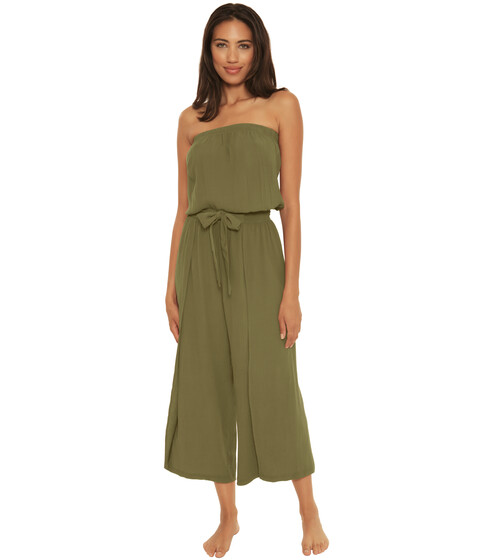 Imbracaminte Femei BECCA by Rebecca Virtue Ponza Crinkled Rayon Jumpsuit Cover-Up Seaweed