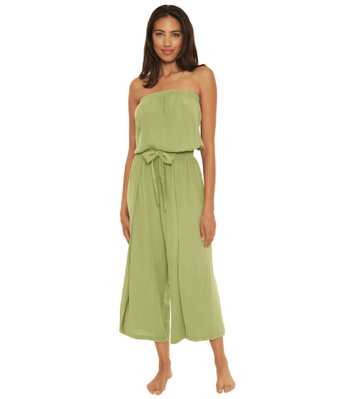 Imbracaminte Femei BECCA by Rebecca Virtue Ponza Crinkled Rayon Jumpsuit Cover-Up Sage