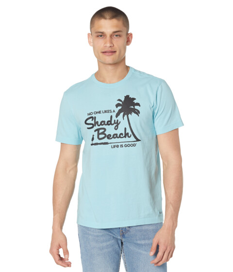 Imbracaminte Barbati Life is Good Shady Beach Crusher-Lite Tee Beach Blue