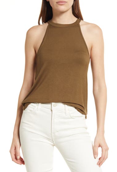 Imbracaminte Femei Melrose and Market High Neck Knit Tank Top Olive Tree image