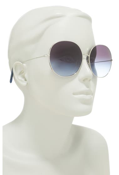 Ochelari Femei Oliver Peoples 58mm Gradient Polarized Round Sunglasses Silver image2