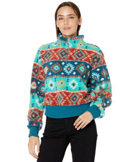 Imbracaminte Femei Rock and Roll Cowgirl Long Sleeve Pullover 48T1198 Turquoise