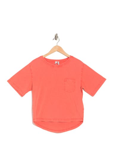 Imbracaminte Femei Z By Zella Fade In Washed Short Sleeve Studio Tee Coral Hot image