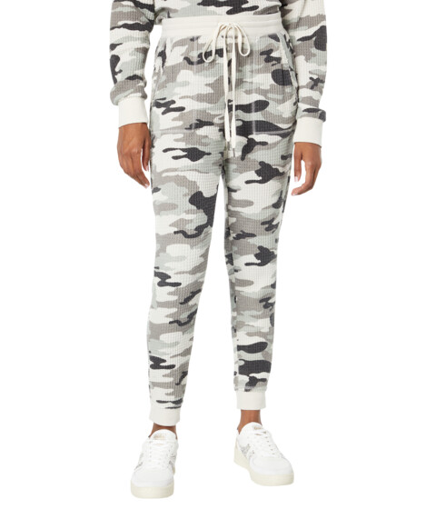 Imbracaminte Femei Dylan by True Grit Hallie Camo Waffle Joggers Natural