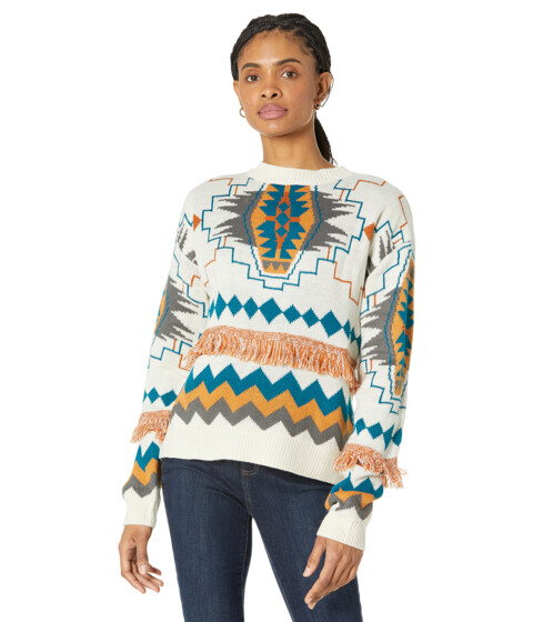 Imbracaminte Femei Rock and Roll Cowgirl Aztec Sweater 46-2371 Natural