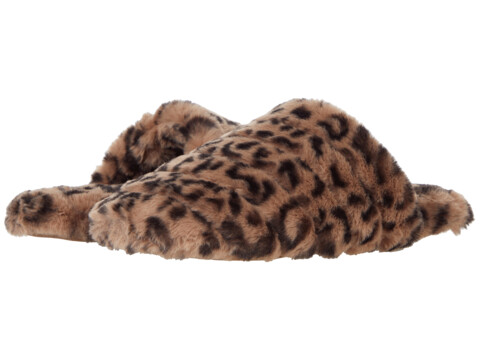 Incaltaminte Femei Madewell Quilted Scuff Slippers in Leopard Recycled Faux Fur Castle Brown Multi Leopard