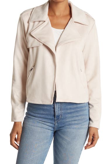 Imbracaminte Femei OOKIE LALA OOKIE AND LALA Faux Suede Crop Jacket Light Blush