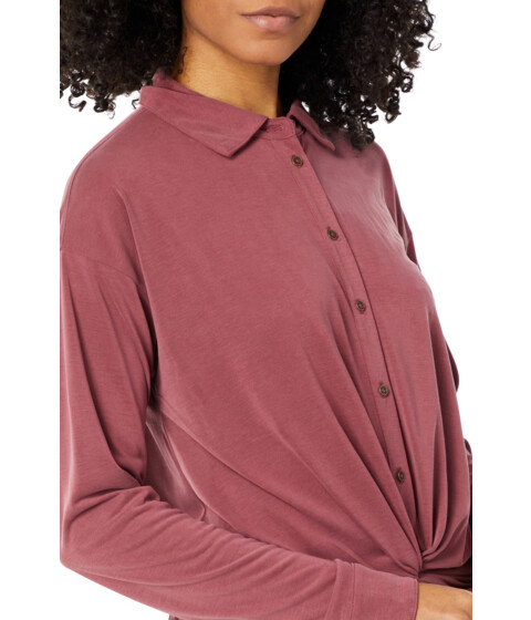 Imbracaminte Femei Lucky Brand Sandwash Twist Front Long Sleeve Button-Up Shirt Tandori Spice