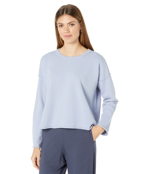 Imbracaminte Femei Eileen Fisher Crew Neck Box Top in Organic Cotton French Terry Delphine