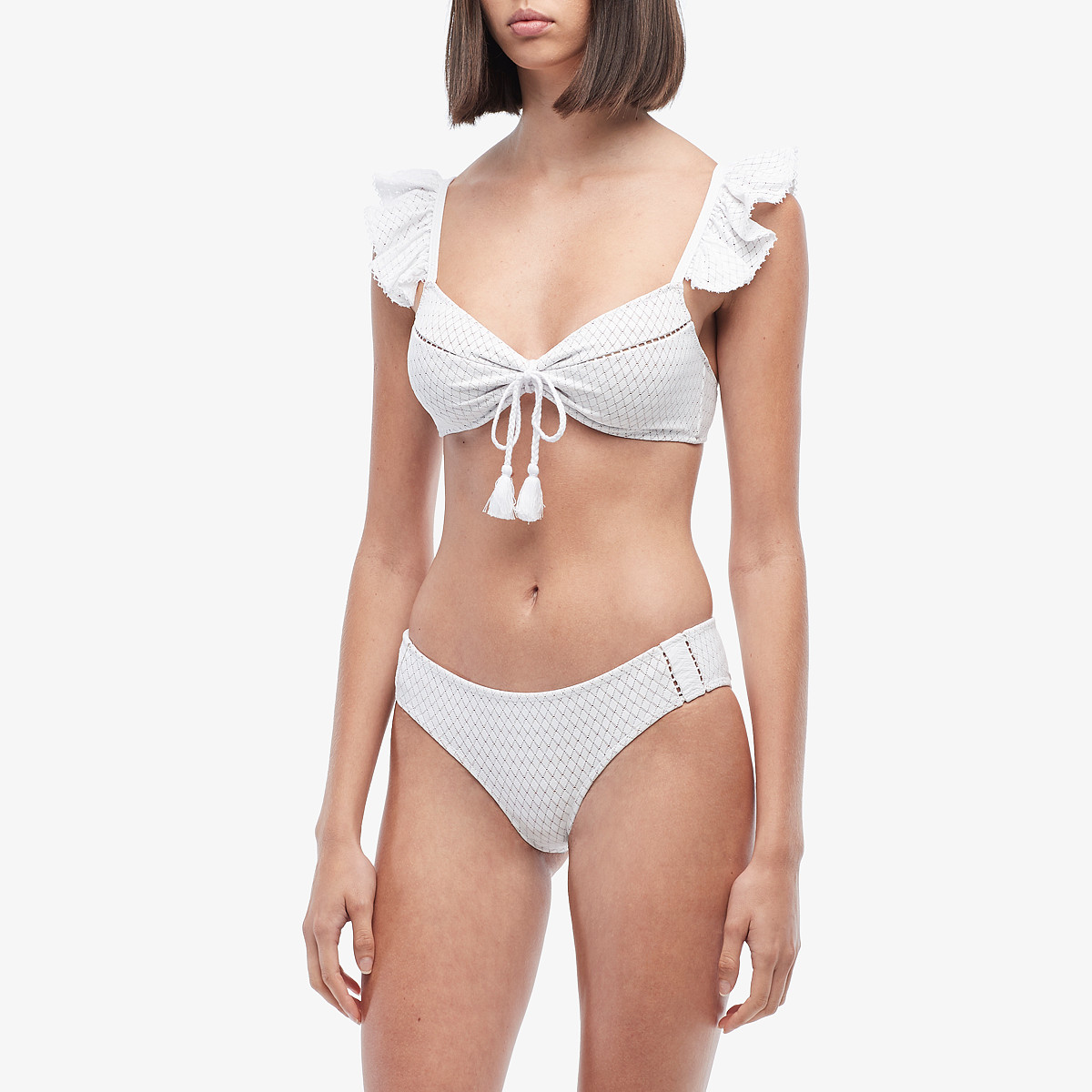 Imbracaminte Femei Jonathan Simkhai Lace Bikini Bottom White