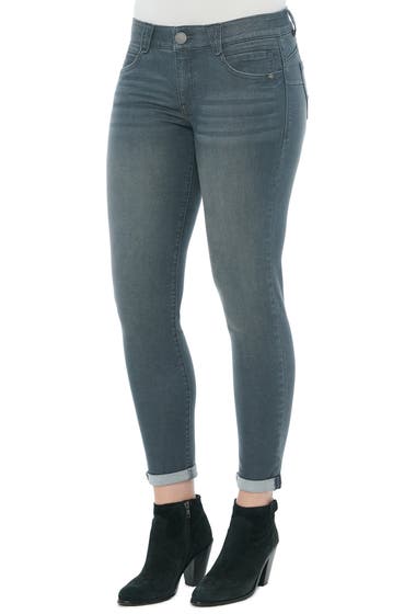 Imbracaminte Femei Wit Wisdom Ab-Solution Cuffed Ankle Skinny Jeans Grey image