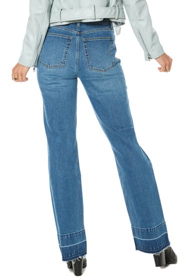 Imbracaminte Femei Juicy Couture Ripped High Waist Raw Hem Flare Leg Jeans Medium Wash image1