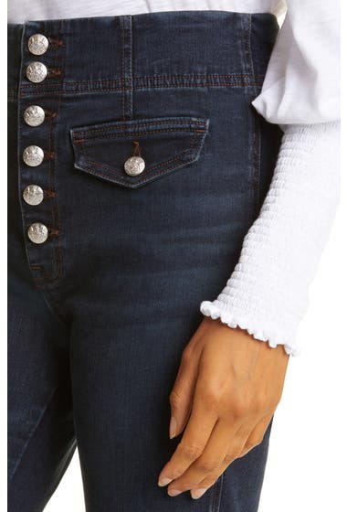 Imbracaminte Femei VERONICA BEARD Beverly Skinny Flare Jeans Dark Ink image3