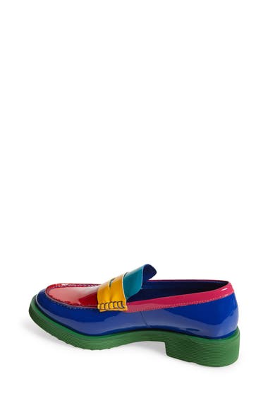 Incaltaminte Femei Jeffrey Campbell Lenna Penny Loafer Blue Red Yellow Pat Combo image1