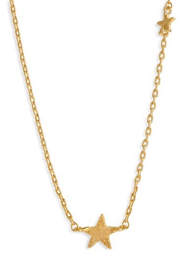 Bijuterii Femei Madewell Shimmer Star Station Necklace Vintage Gold image