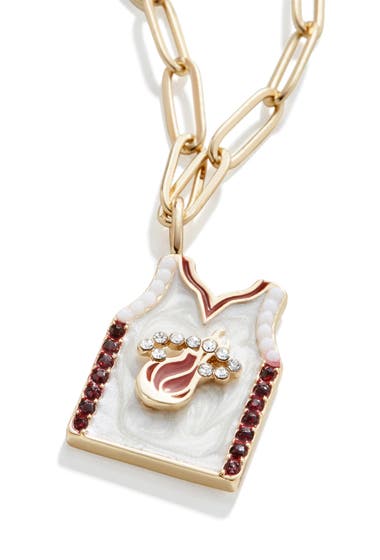 Bijuterii Femei BAUBLEBAR Miami Heat Jersey Pendant Necklace Gold image1