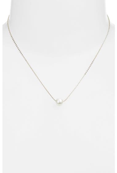 Bijuterii Femei Nordstrom Imitation Pearl Pendant Necklace White- Silver image1