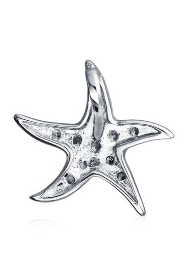 Bijuterii Femei Bling Jewelry Sterling Silver CZ Starfish Pendant Necklace Silver image0