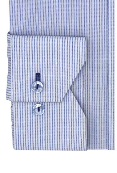 Imbracaminte Barbati Lorenzo Uomo Thin Stripe Trim Fit Dress Shirt White Blue image1
