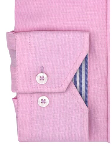 Imbracaminte Barbati Lorenzo Uomo Solid Trim Fit Dress Shirt Pink image1