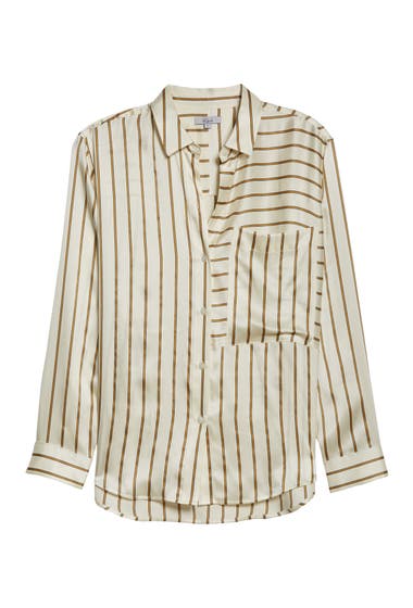 Imbracaminte Femei Rails Spencer Stripe Silk Button-Up Shirt Ivory Daffodil Stripe image4
