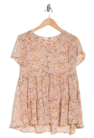 Imbracaminte Femei Everleigh Baby Doll Tunic A S Blush Brown Floral image