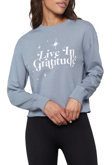 Imbracaminte Femei Spiritual Gangster Gratitude Mazzy Sweatshirt Blue Ash image0