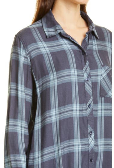 Imbracaminte Femei Rails Hunter Plaid Button-Up Shirt Mint Stone Blue image3