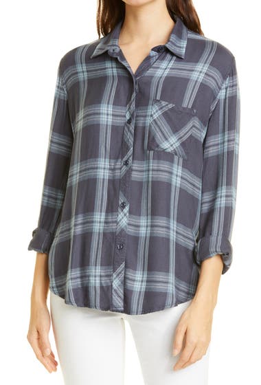 Imbracaminte Femei Rails Hunter Plaid Button-Up Shirt Mint Stone Blue image0