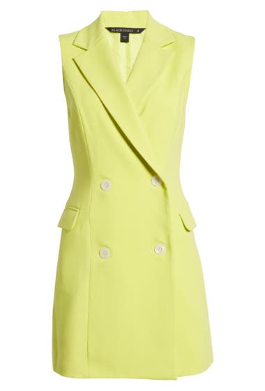Imbracaminte Femei Black Halo Sleeveless Blazer Minidress Mellow Yellow image4