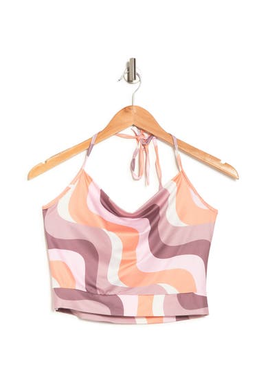 Imbracaminte Femei Cotton Emporium Halter-neck Cropped Tank Pink image