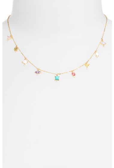 Bijuterii Femei Nordstrom CZ Lab Created Opal Necklace Multi- Gold image1