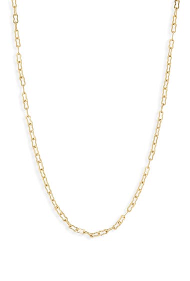 Bijuterii Femei Nordstrom Demifine Crinkle Chain Link Necklace 14k Gold Plated image