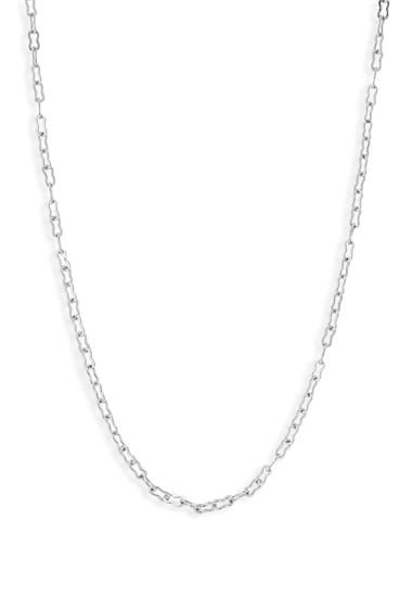 Bijuterii Femei Nordstrom Demifine Crinkle Chain Link Necklace Sterling Silver Plated image