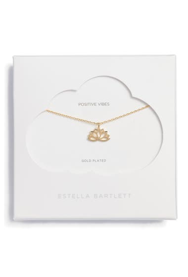 Bijuterii Femei ESTELLA BARTLETT Lotus Leaf Pendant Necklace Gold image