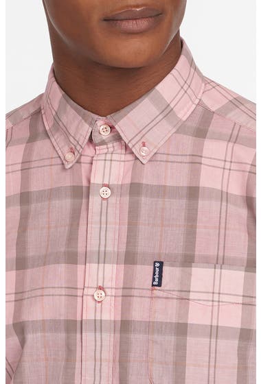 Imbracaminte Barbati Barbour Tailored Fit Tartain Plaid Button-Down Shirt Faded Pink image1