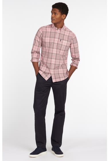 Imbracaminte Barbati Barbour Tailored Fit Tartain Plaid Button-Down Shirt Faded Pink image4