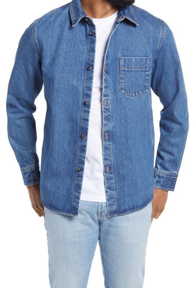 Imbracaminte Barbati APC Victor Denim Shirt Jacket Indigo image