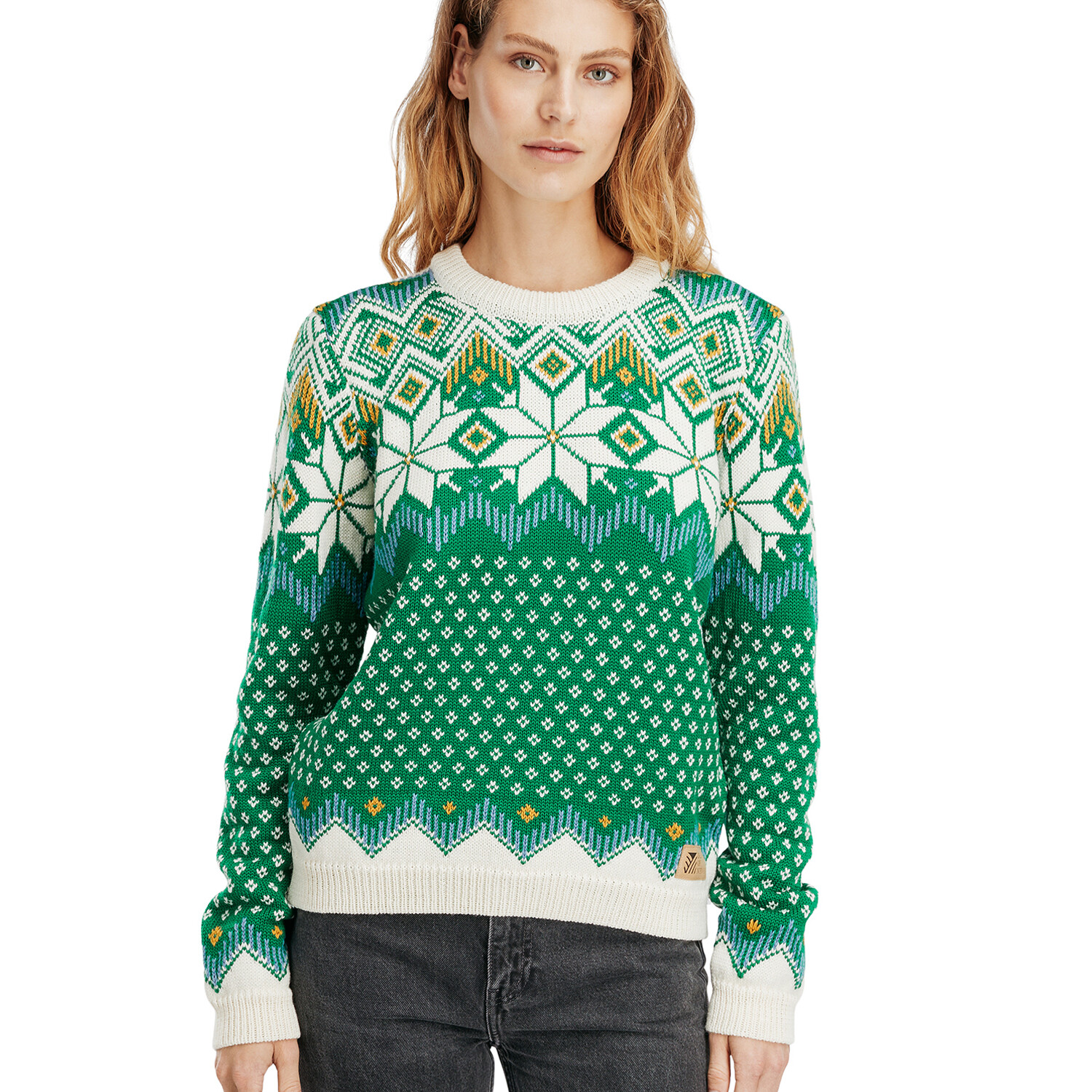 Imbracaminte Femei Dale of Norway Vilja Sweater Bright GreenOff-White