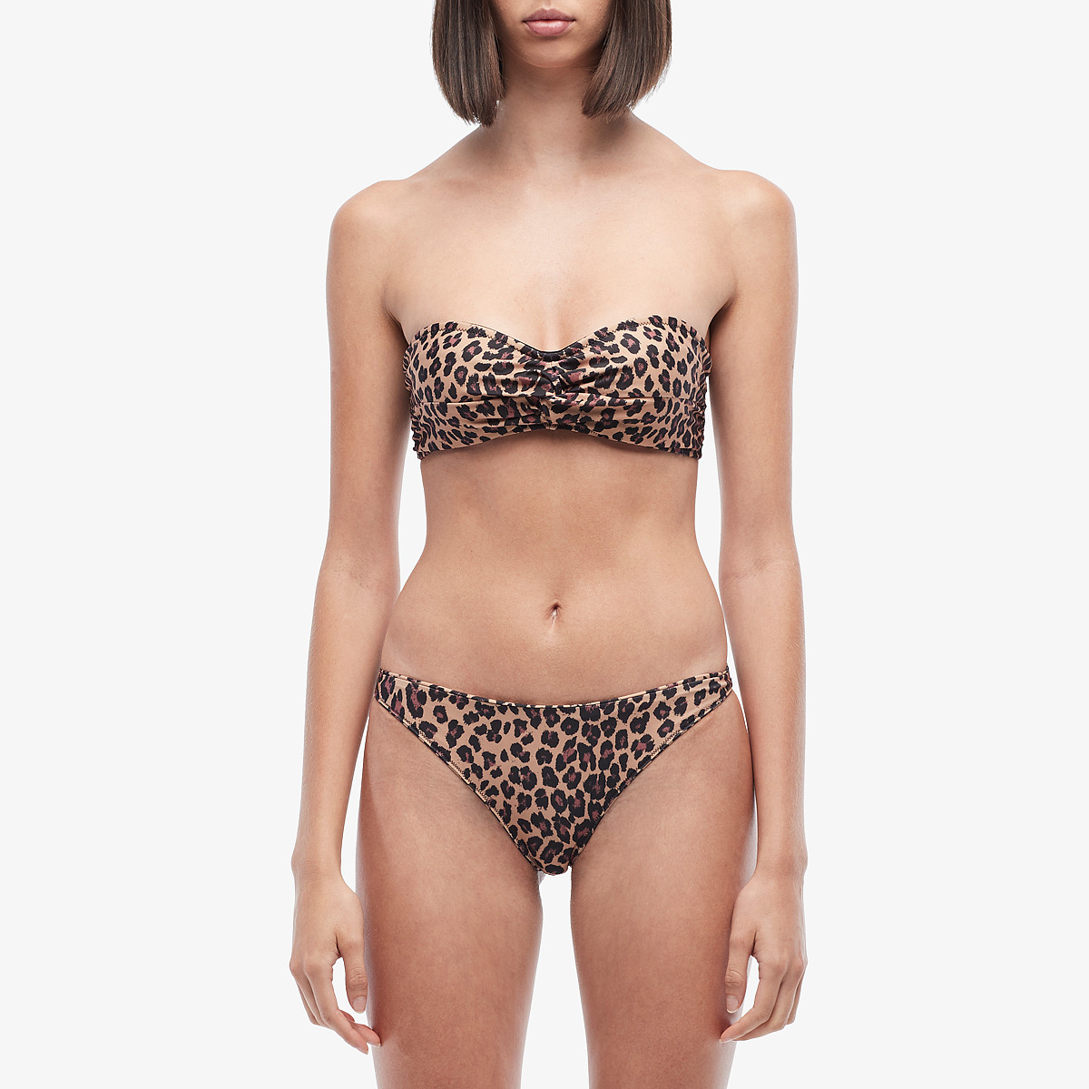 Imbracaminte Femei Jonathan Simkhai Leopard Print Front Twist Bikini Top Leopard Print