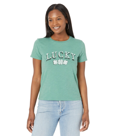 Imbracaminte Femei Lucky Brand Lucky Clovers Classic Crew Frosty Spice