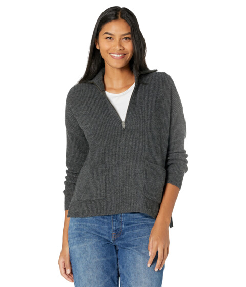 Imbracaminte Femei Madewell Glenbrook Half-Zip Pullover Sweater Heather Graphite