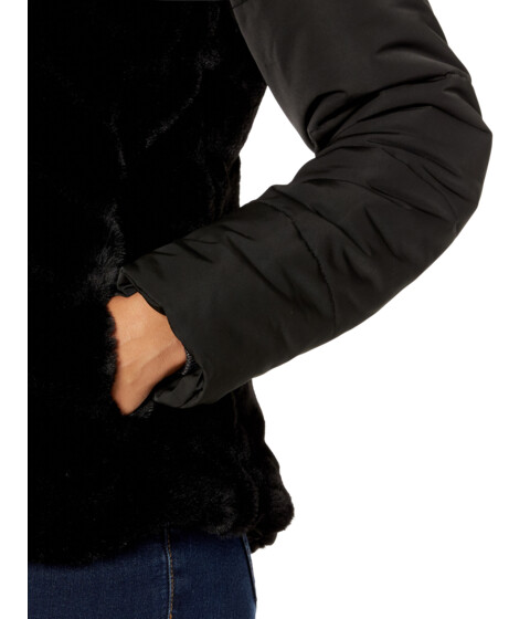 Imbracaminte Femei Via Spiga Reversible Faux Fur Jacket with Puffer Sleeves Black