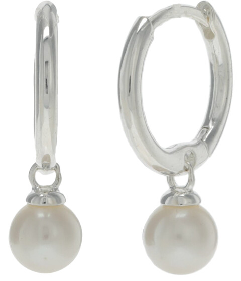 Bijuterii Femei LAUREN Ralph Lauren Huggie Hoop with Pearl Drop Earrings Sterling SilverWhite Pearl