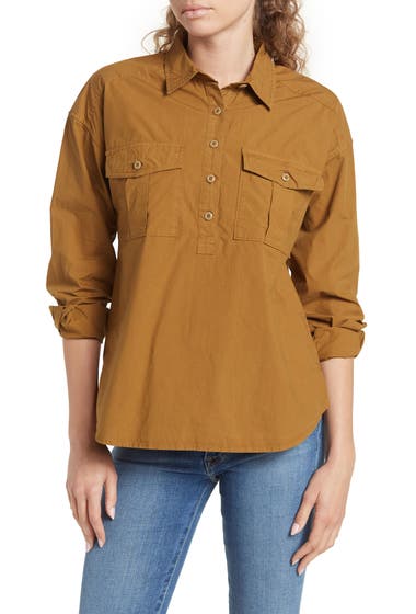 Imbracaminte Femei ALEX MILL Keeper Popover Tunic Shirt Hickory image2