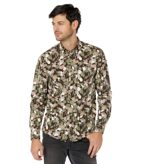 Imbracaminte Barbati Ted Baker Poplar Long Sleeve Abstract Floral Print Shirt Brown