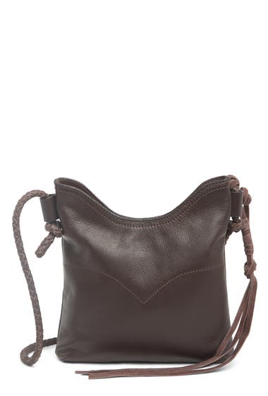 Genti Barbati Lucky Brand Theo Leather Crossbody Bag Chocolate Pebbled Leather image3