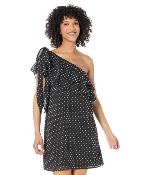 Imbracaminte Femei CeCe One Shoulder Contrast Clip Dress Rich Black image15