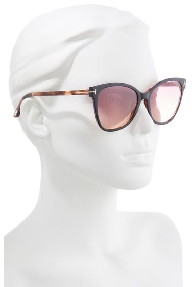 Ochelari Femei Tom Ford Ani 58mm Gradient Cat Eye Sunglasses Black Bordeaux Gradient image2